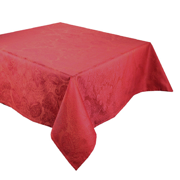 red tablecloth