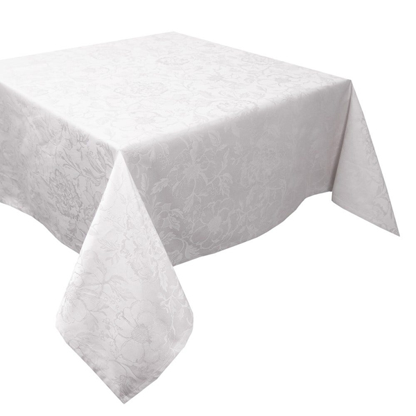 white tablecloth