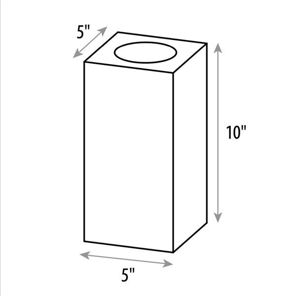 medium rectangle candle