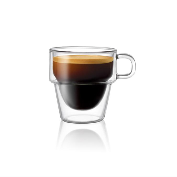 stackable double wall espresso cup