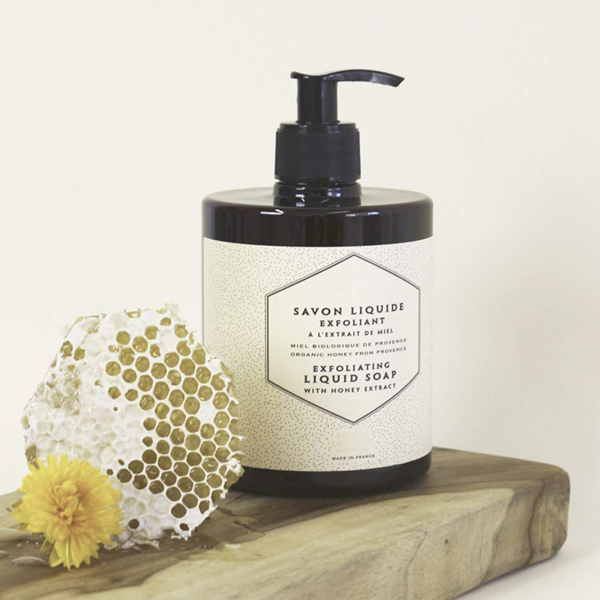 exfoliating honey liquid marseille soap